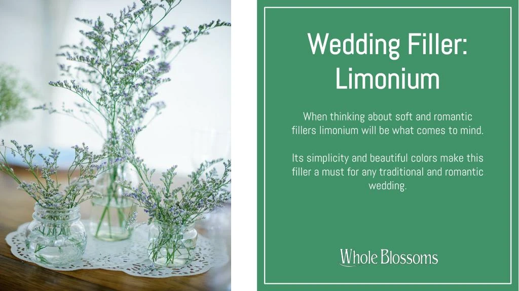 wedding filler limonium