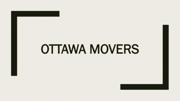 Best movers in Ottawa