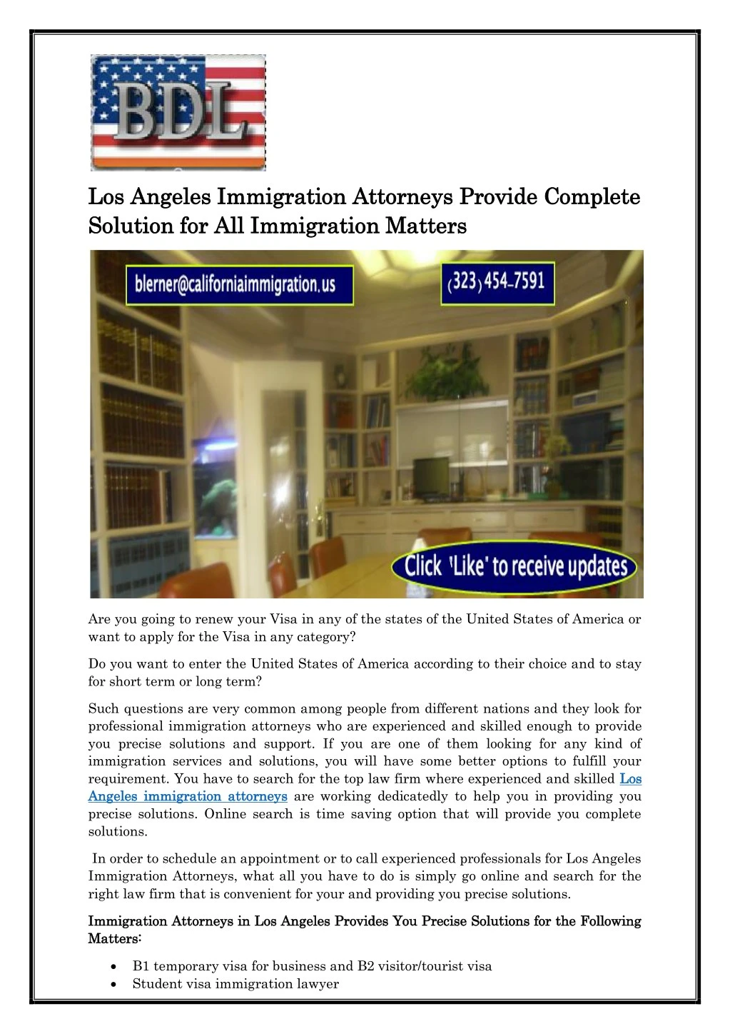 los angeles immigration attorneys provide