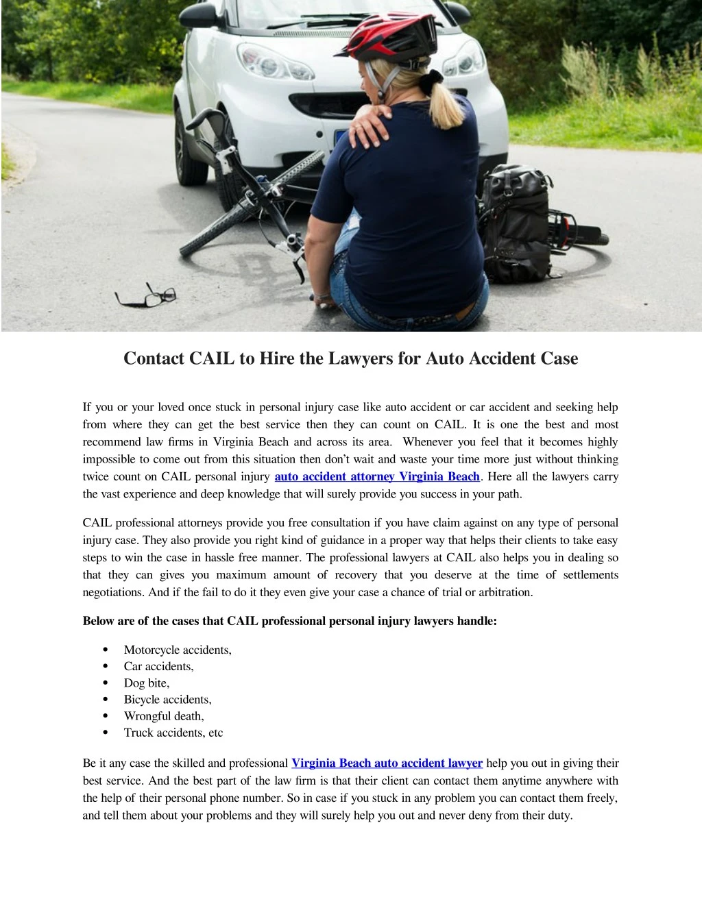 contact cail to hire the lawyers for auto