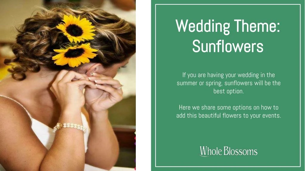 wedding theme sunflowers