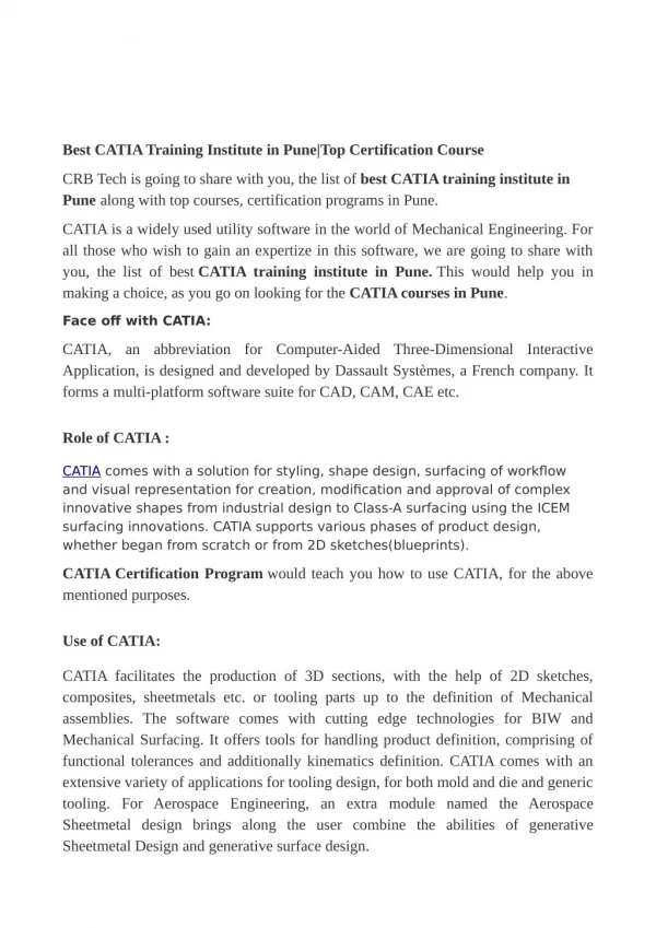 https://crbtech.in/cad-cam-training/best-catia-training-institute-pune-top-certification-course/
