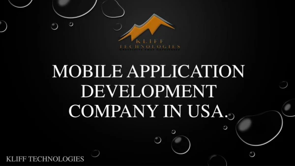 Mobile application development company in the USA.