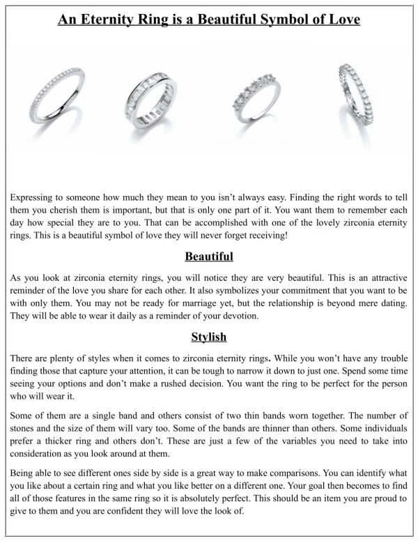 An Eternity Ring is a Beautiful Symbol of Love