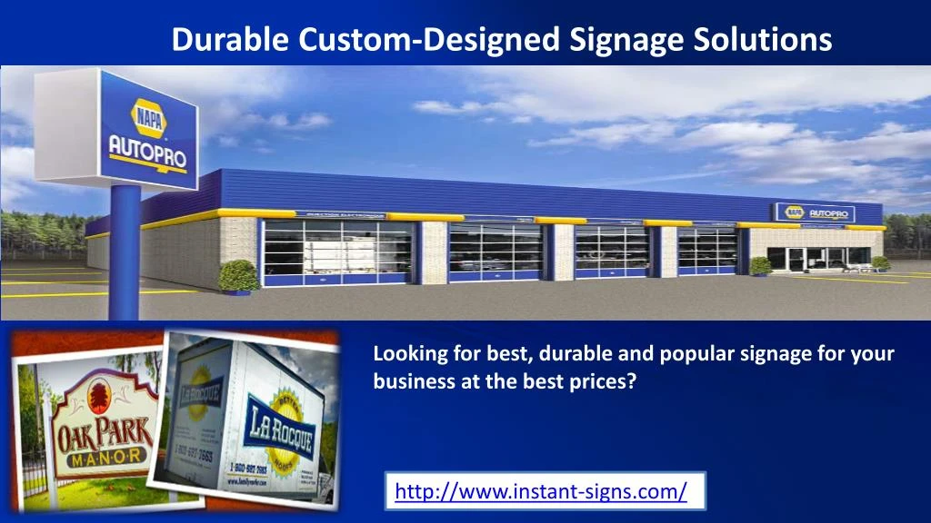durable custom designed signage solutions