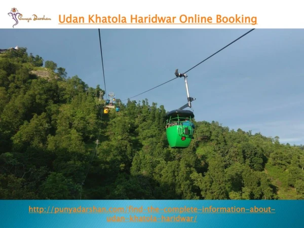 How to online booking udan khatola in Haridwar
