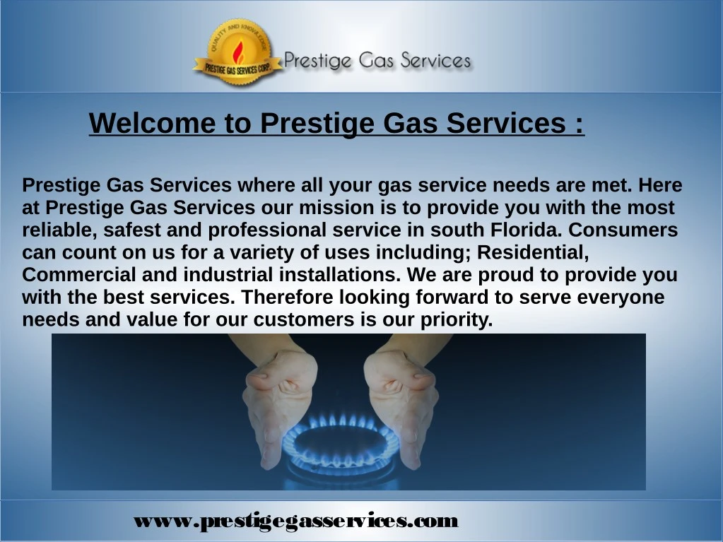 welcome to prestige gas services