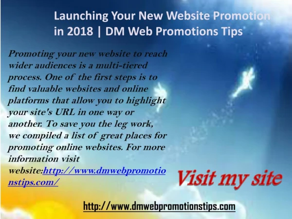 Launching Your New Website Promotion in 2018 | DM Web Promotions Tips