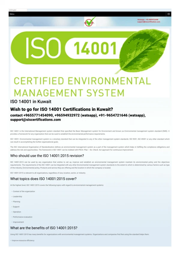 With in 7 days Get ISO Certification in Kuwait after Audit