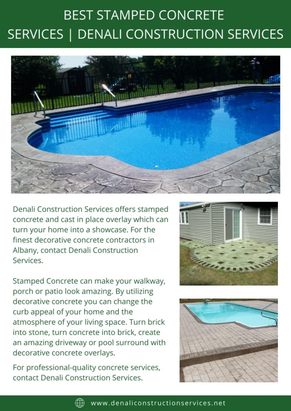Best Stamped Concrete Services | Denali Construction Services
