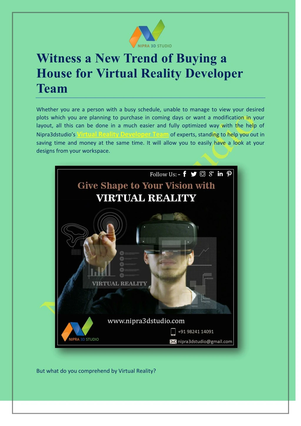 witness a new trend of buying a house for virtual