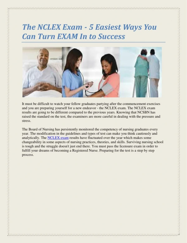The nclex exam 5 easiest ways you can turn exam in to success