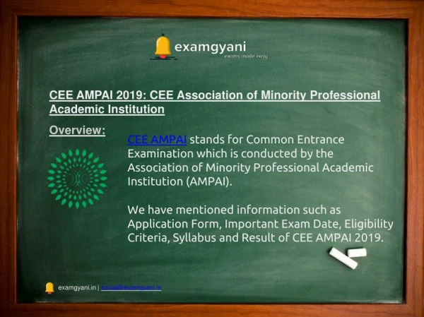 CEE AMPAI 2019: Application, Dates, Syllabus, Results