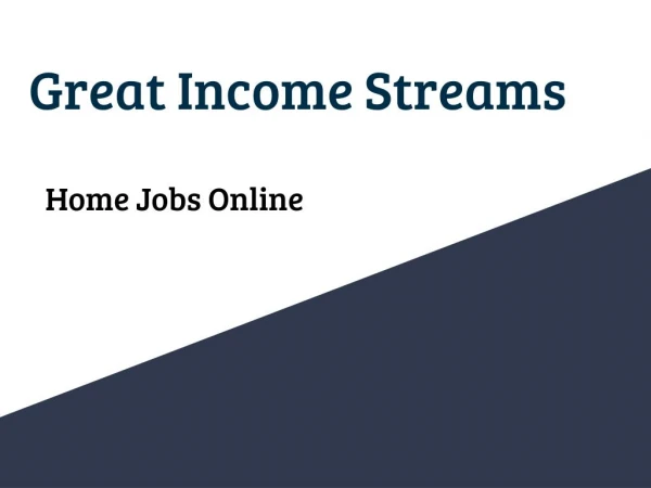 Online Jobs From Home