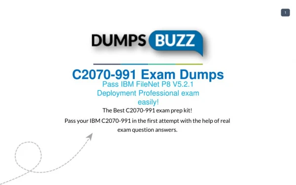 Purchase Latest C2070-991 exam sample questions VCE with PDF