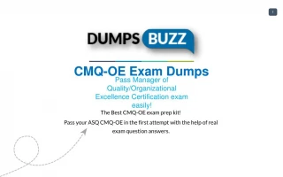 Some Details Regarding CMQ-OE Test Dumps VCE That Will Make You Feel Better