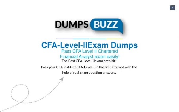 Authentic CFA Institute CFA-Level-II PDF new questions