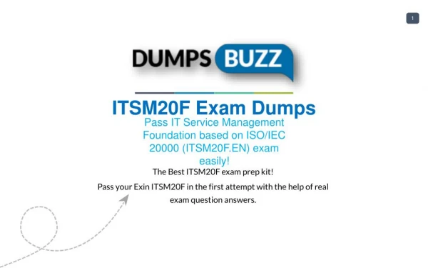 Valid ITSM20F Braindumps with ITSM20F Practice Test sample questions