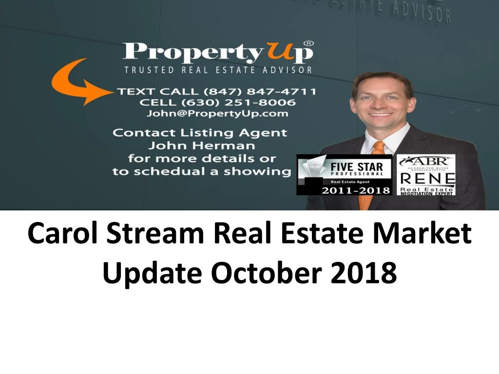 carol stream real estate market update october 2018
