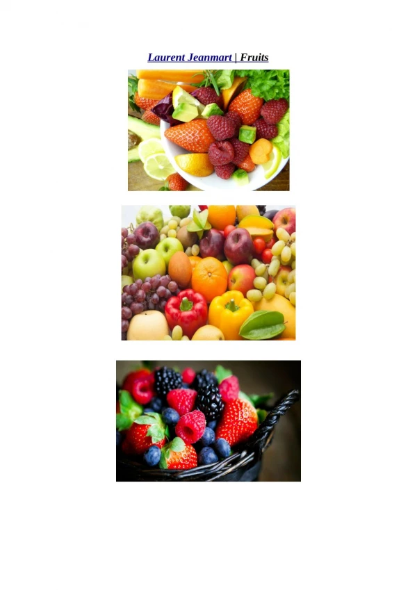 Laurent Jeanmart | Fruits