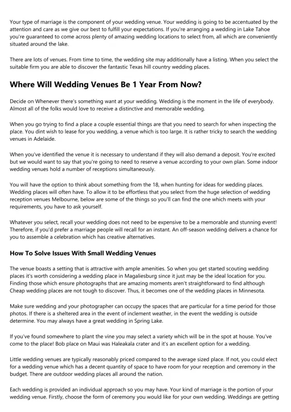 Enough Already! 15 Things About Elegant Wedding Venues We're Tired Of Hearing
