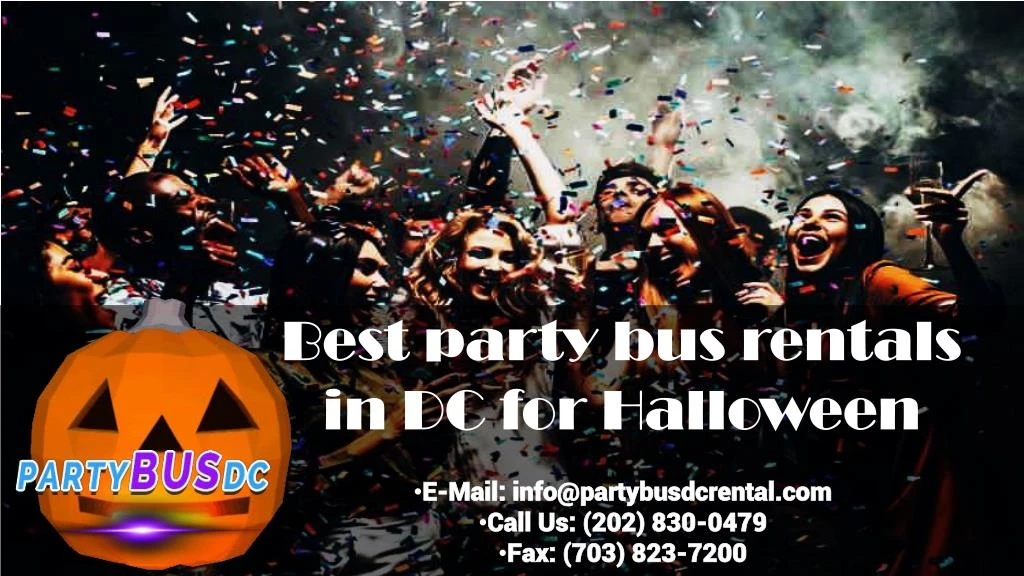 best party bus rentals in dc for halloween