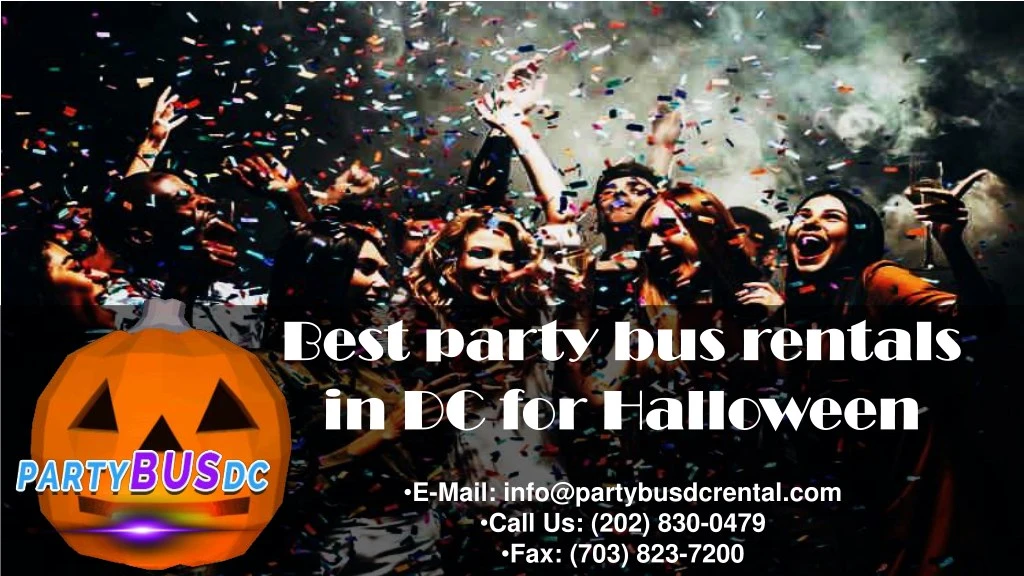 best party bus rentals in dc for halloween