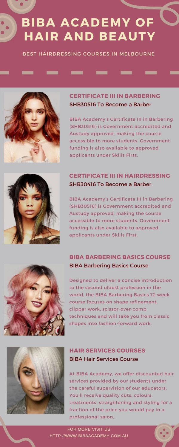 Best Hairdressing Academy and Schools in Melbourne | Biba Academy