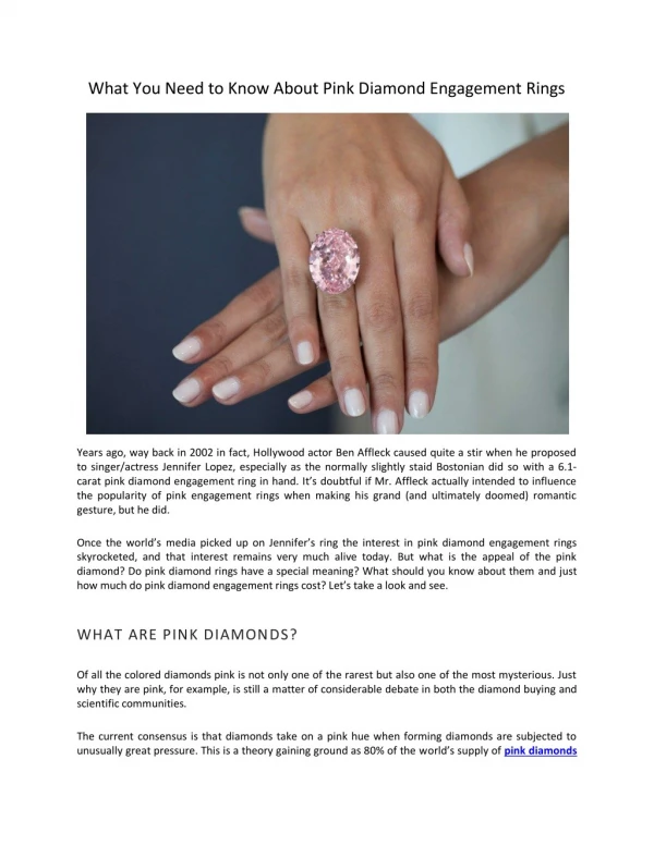 What You Need to Know About Pink Diamond Engagement Rings - Asteria Diamonds