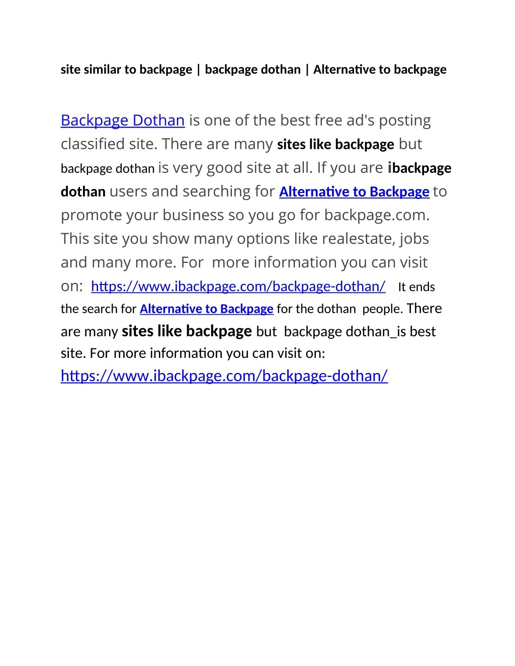 site similar to backpage backpage dothan