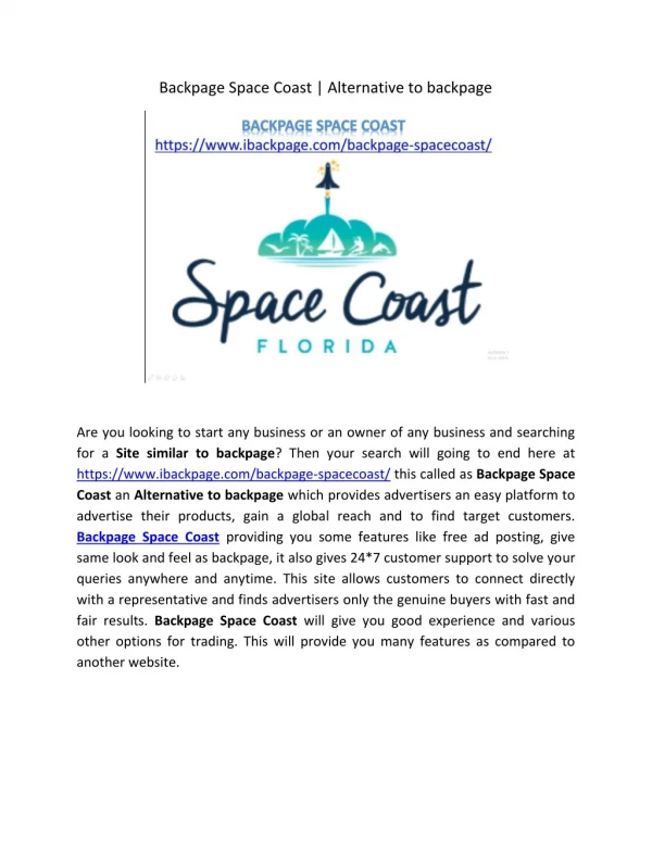 Backpage Space Coast | Alternative to backpage