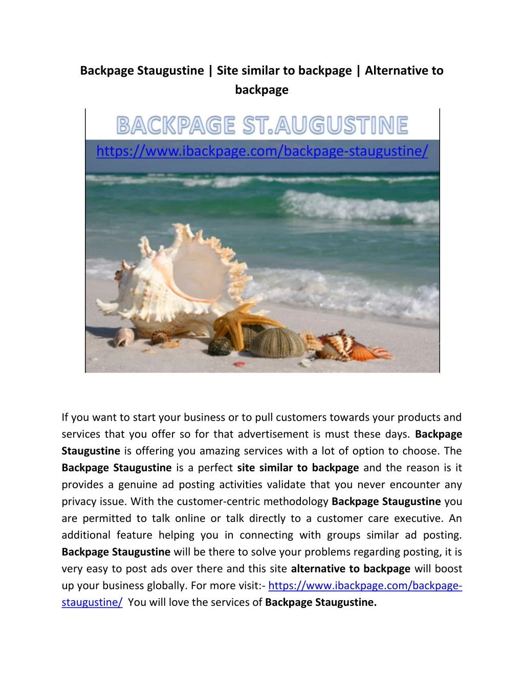 backpage staugustine site similar to backpage