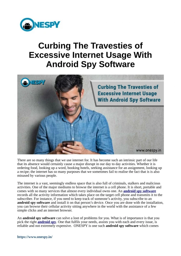 Curbing The Travesties of Excessive Internet Usage With Android Spy Software