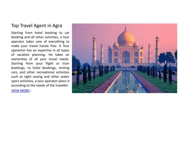 Top Travel Agent in Agra