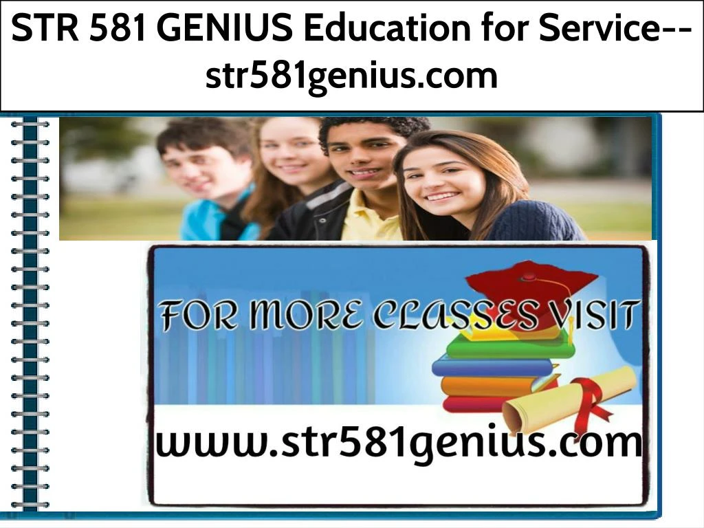 str 581 genius education for service str581genius