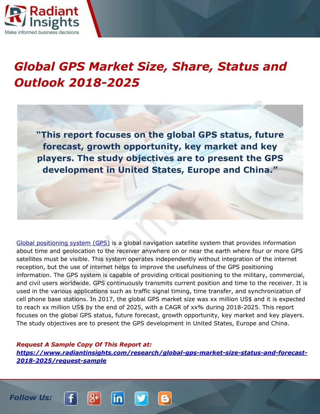 global gps market size share status and outlook