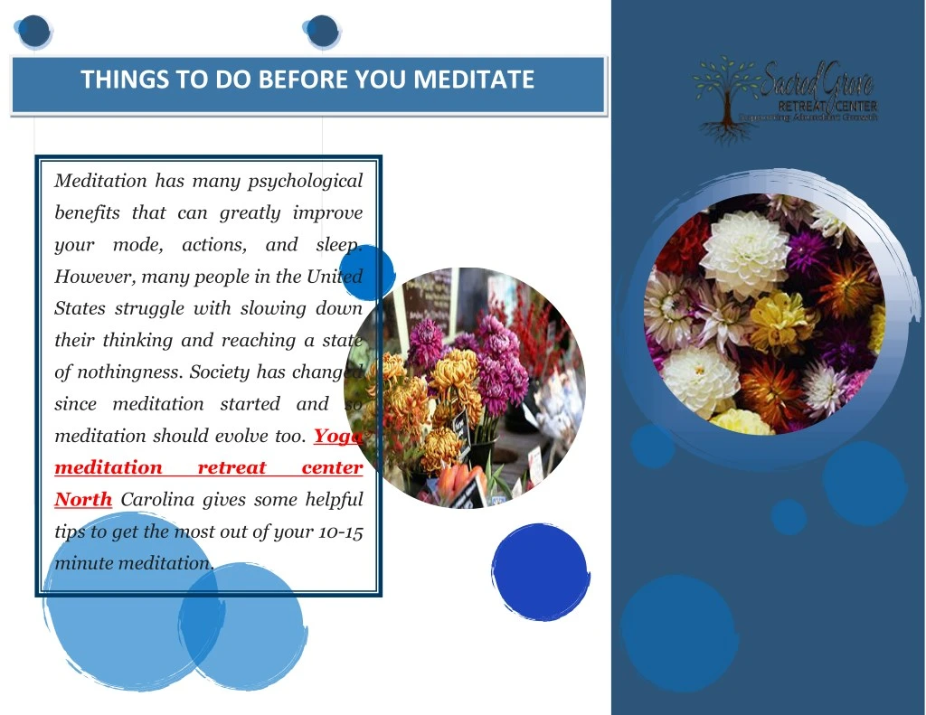 things to do before you meditate