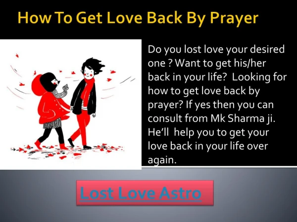 How to Get Love back By Prayer