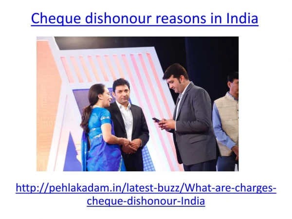 What is the cheque dishonor reasons in India
