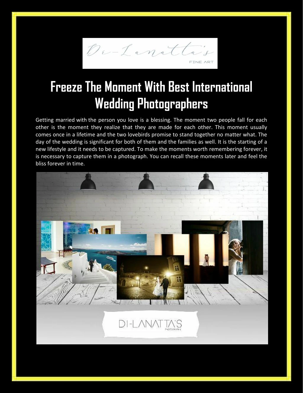 freeze the moment with best international wedding