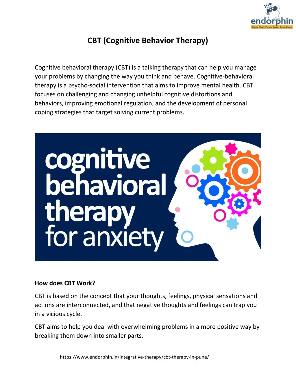 cbt cognitive behavior therapy