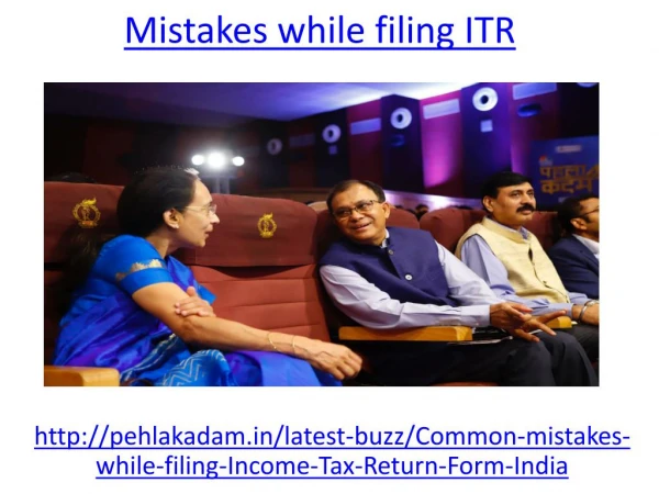 What is common Mistakes while filing ITR