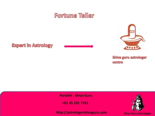 Astrologer Shiva guru - Love and Marriage Problems Consultant in Sydney.