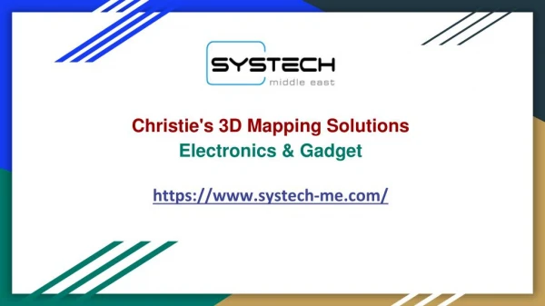Christie's 3 d mapping solutions electronics & gadget