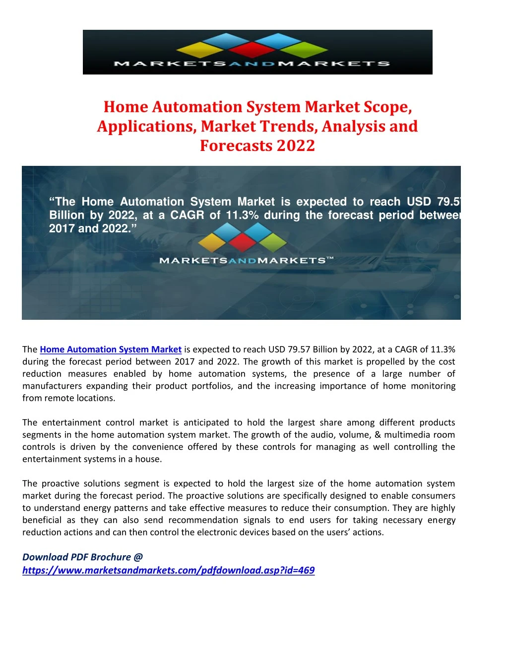 home automation system market scope applications