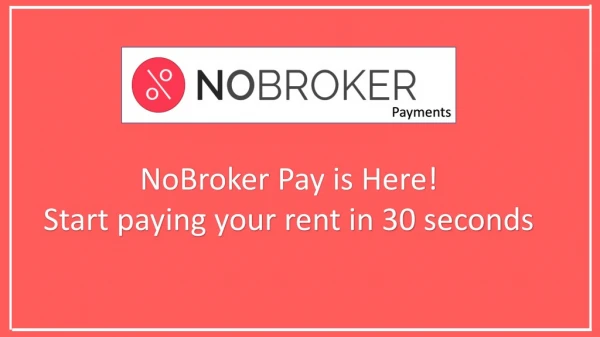 Nobroker-Pay Rent with Credit Card