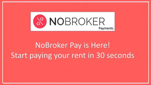 Nobroker-Pay Rent with Credit Card