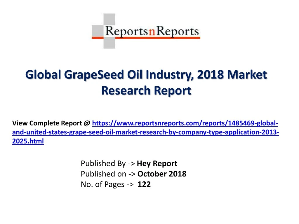 global grapeseed oil industry 2018 market