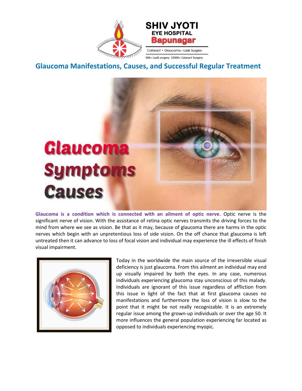 glaucoma manifestations causes and successful