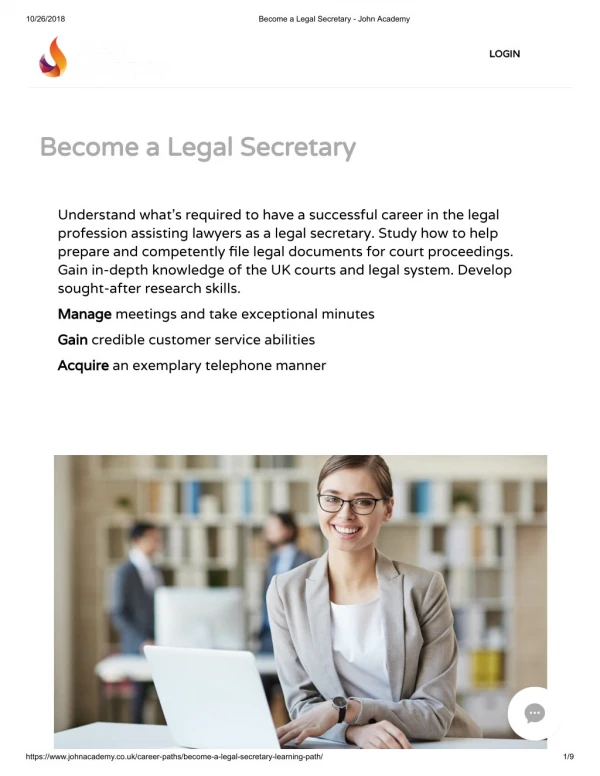 Legal Secretary Diploma - John Academy